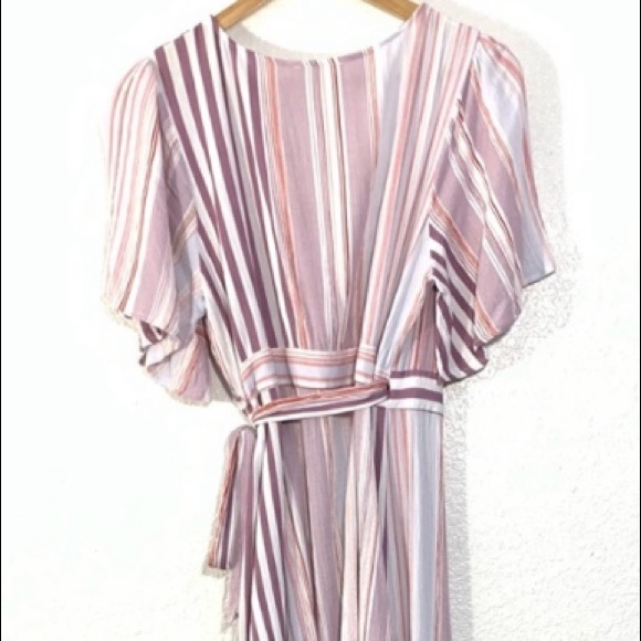 Oddy Striped Wrap Maxi Dress - Picture 4 of 9
